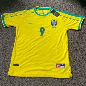 Nike Yellow and Green Soccer Jersey